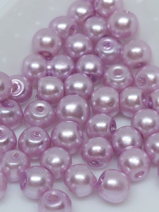 Glass purple/pink beads