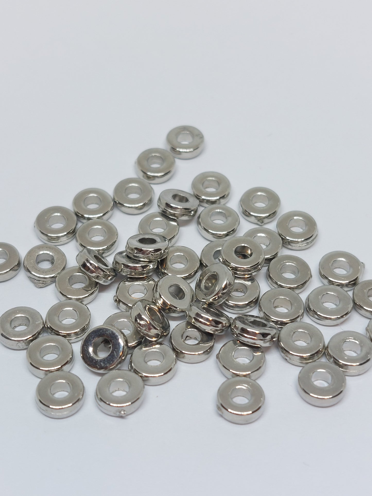 Silver katsuki beads