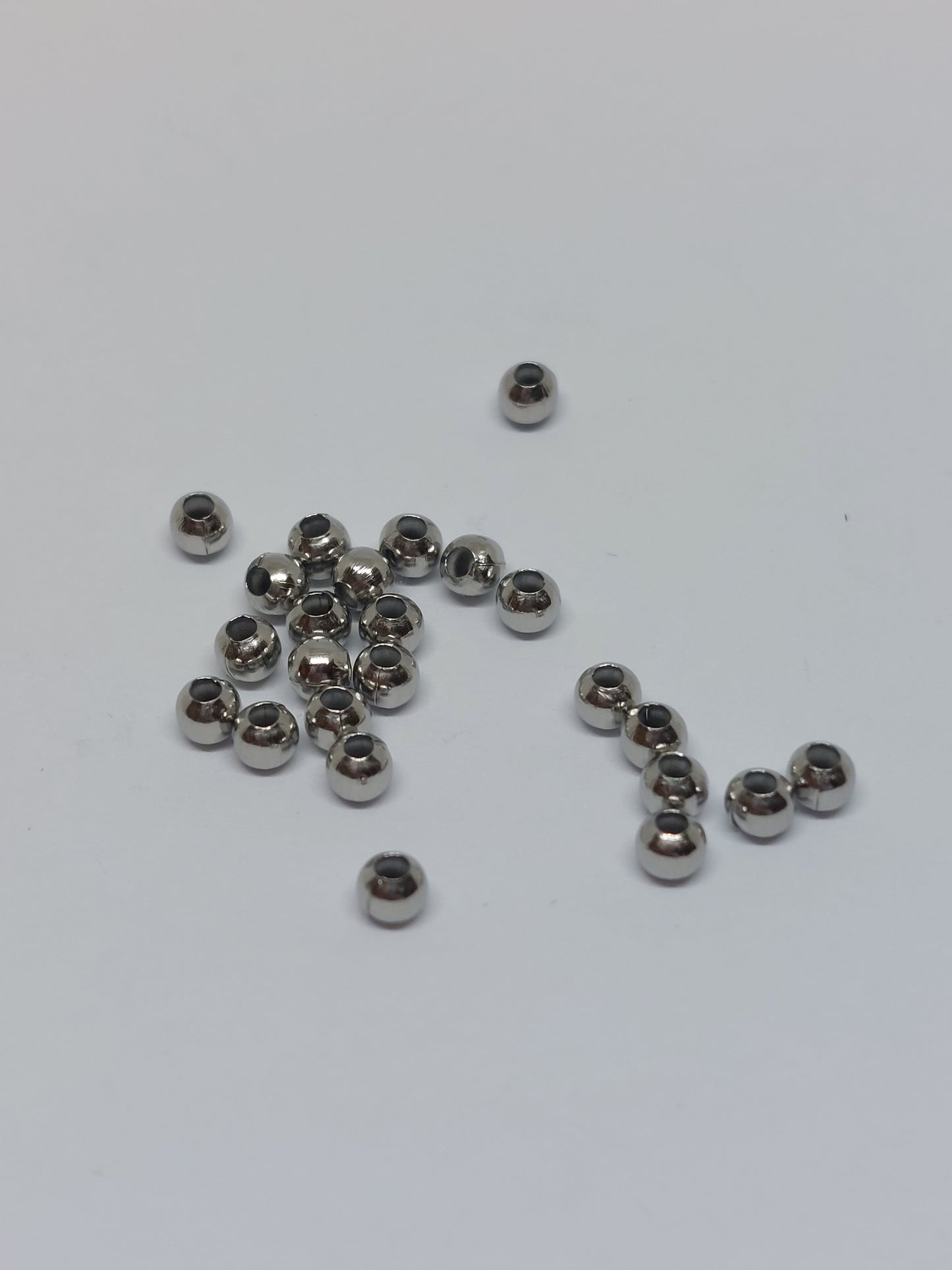 Silver crimp beads 3mm