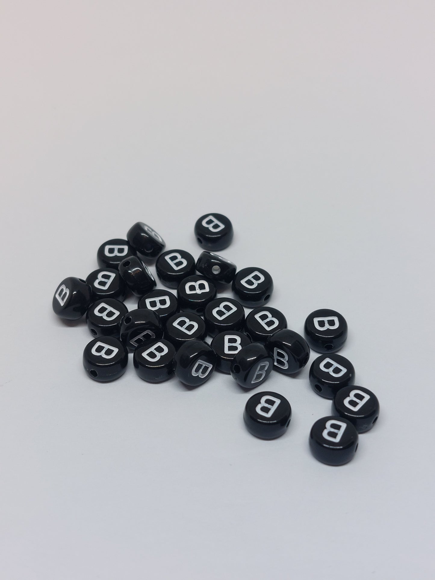 Letter beads black