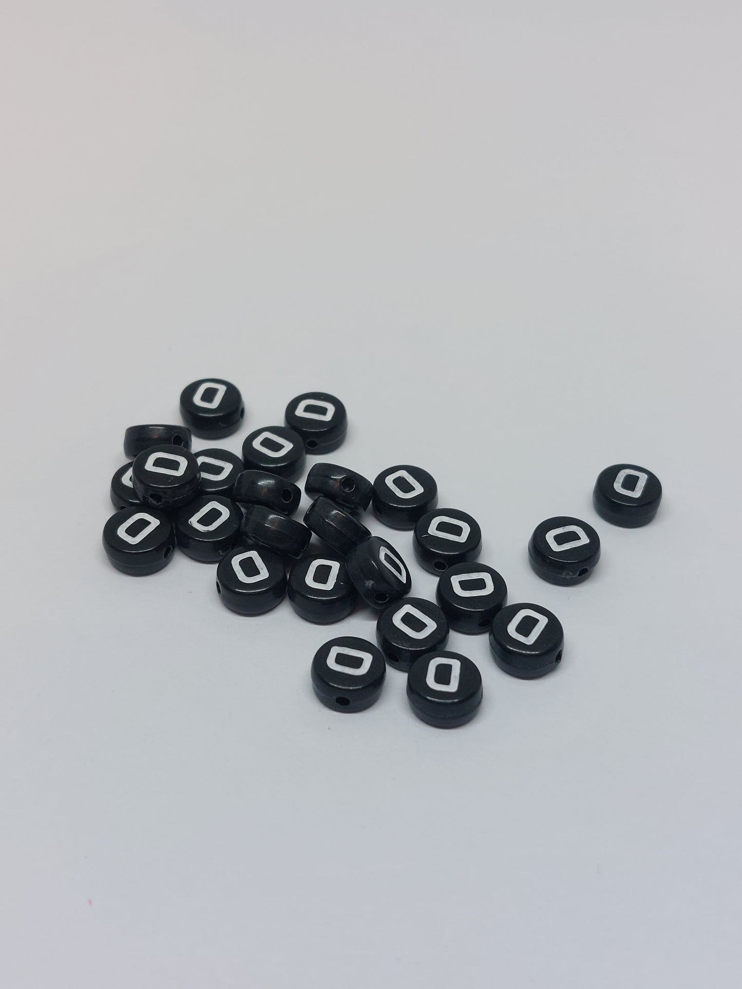 Letter beads black