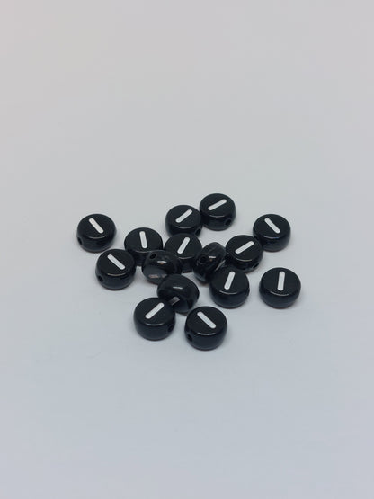 Letter beads black