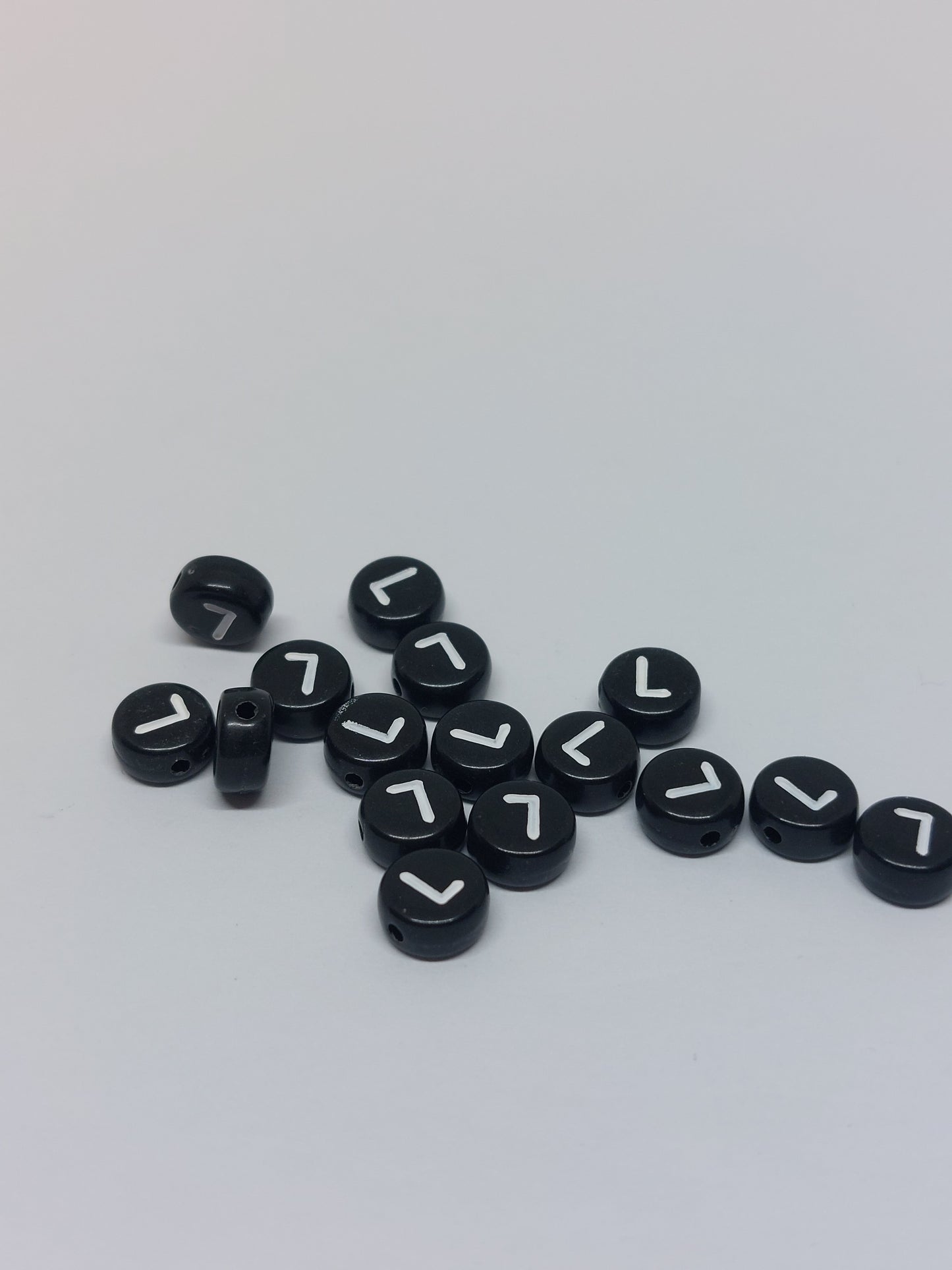 Letter beads black