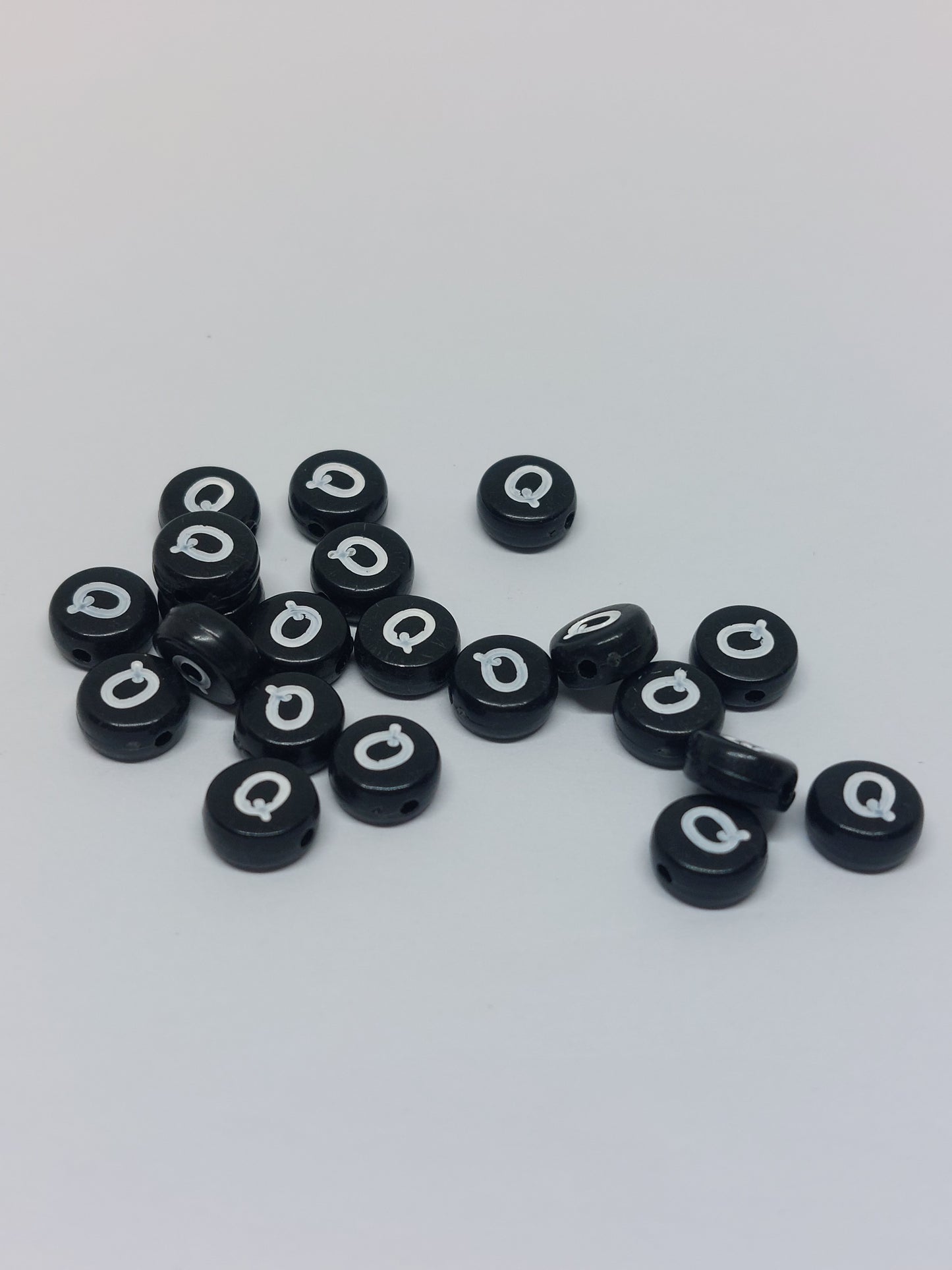 Letter beads black