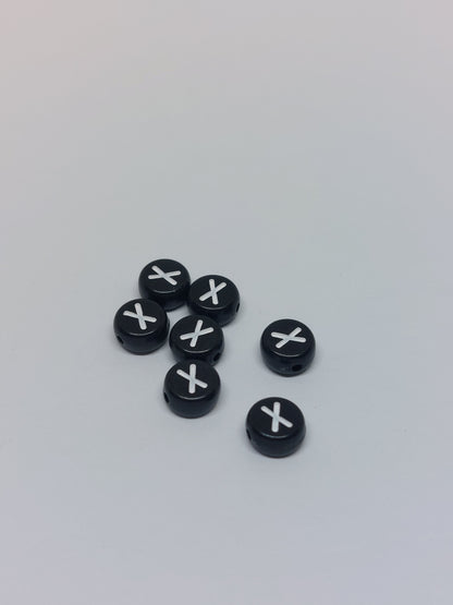 Letter beads black