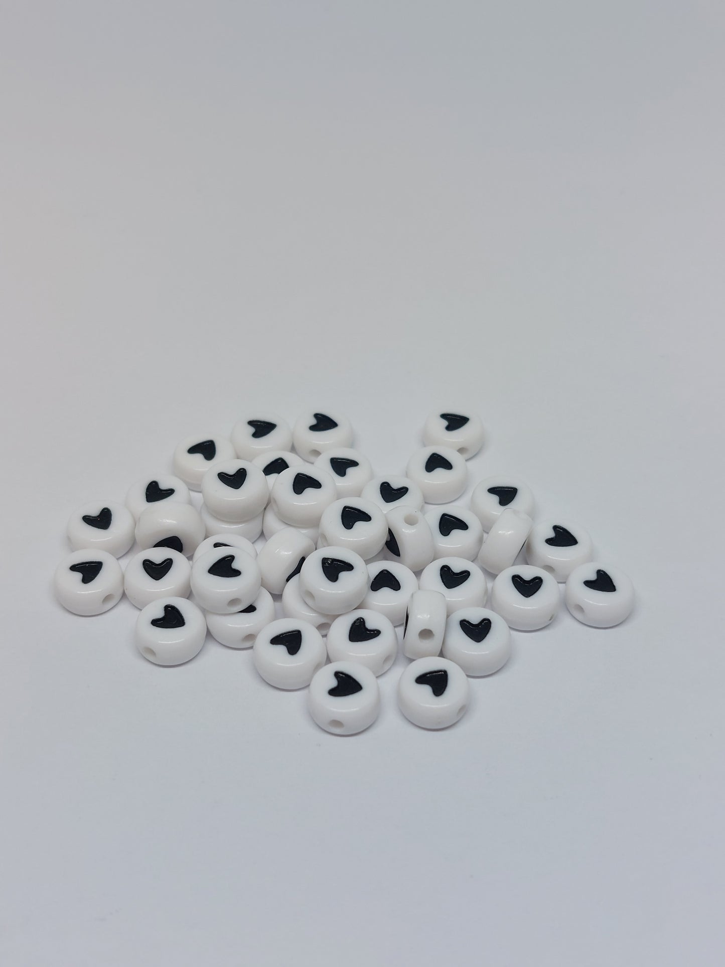 Letter beads white