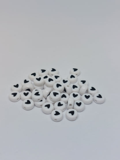 Letter beads white