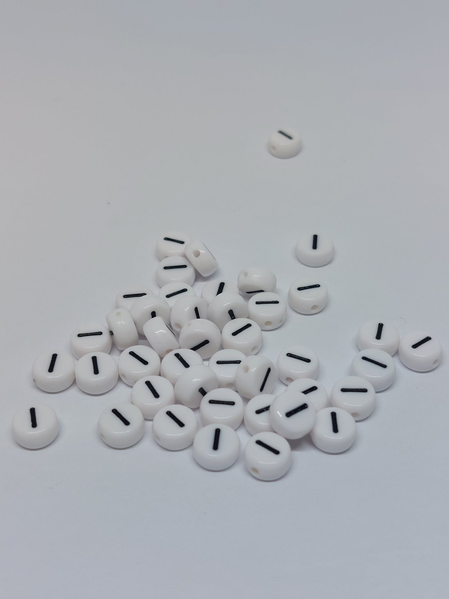 Letter beads white