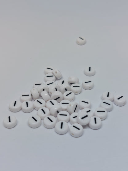 Letter beads white