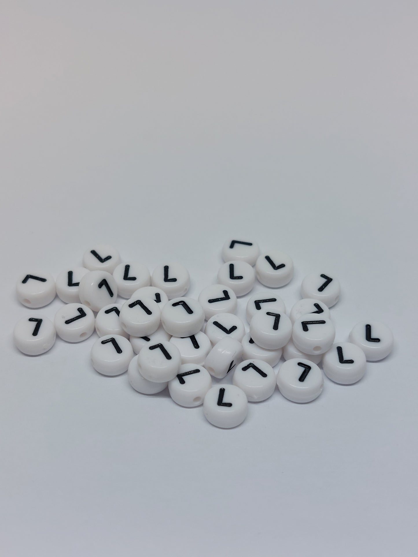 Letter beads white