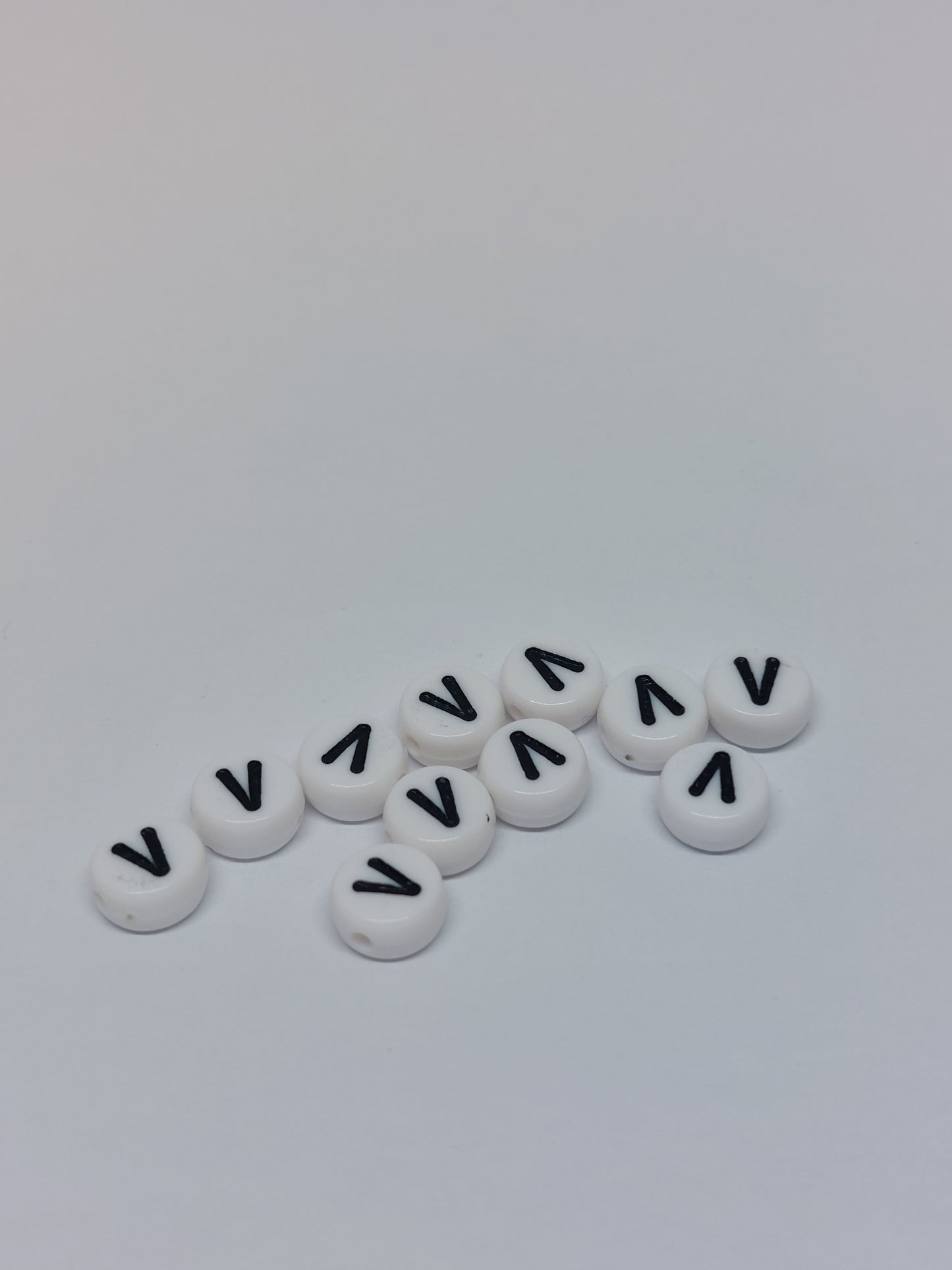 Letter beads white