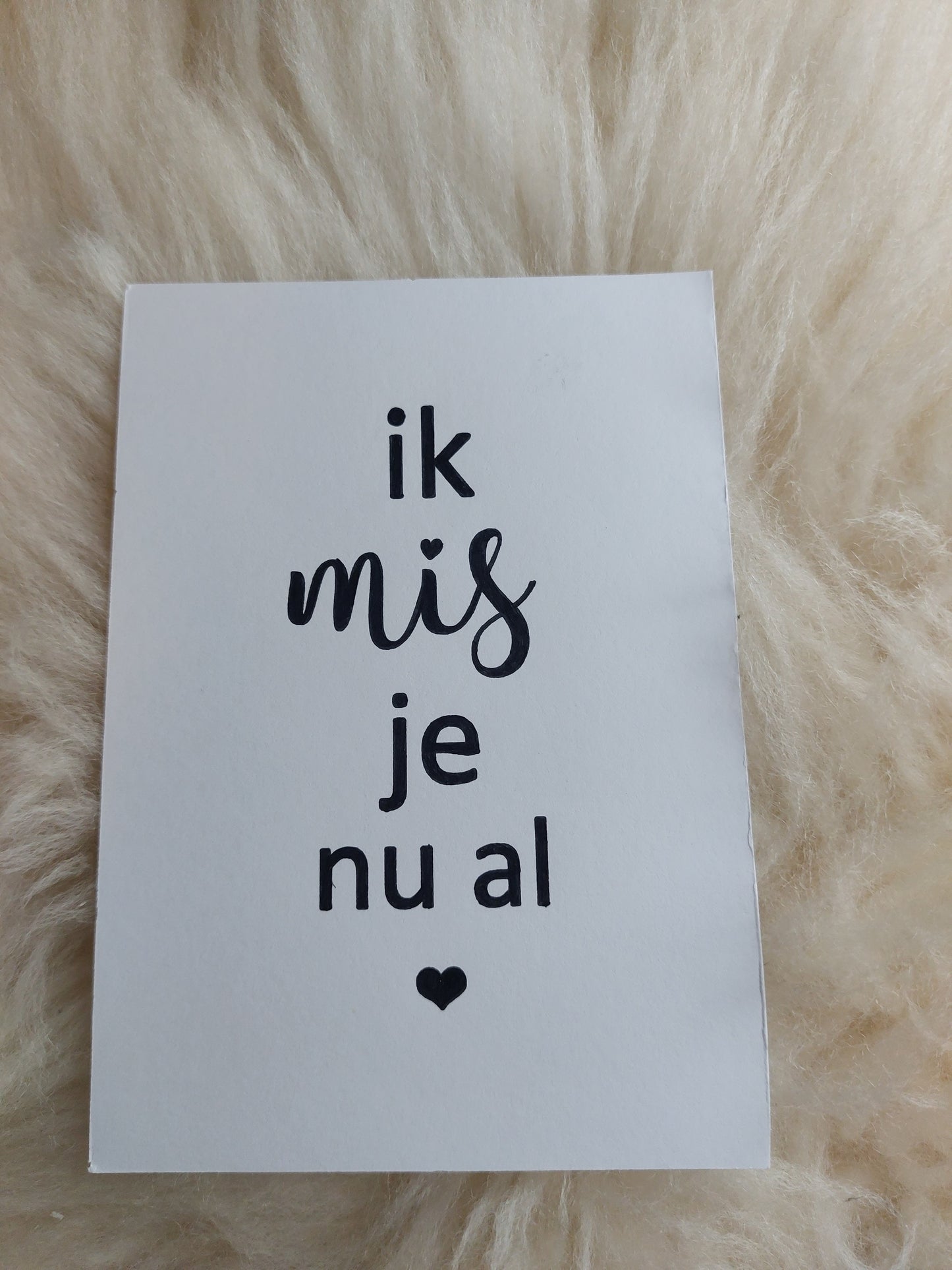 Ik mis je nu al ♡ kaart