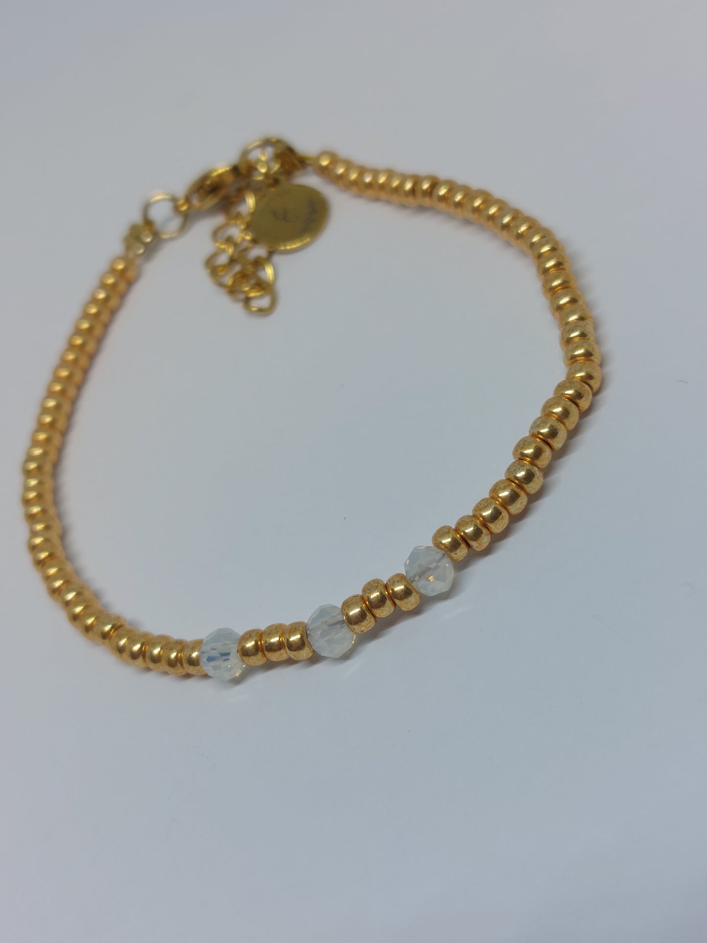 Golden diamond bracelet