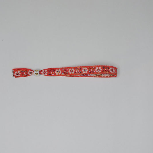 Orange flower ribbon strap