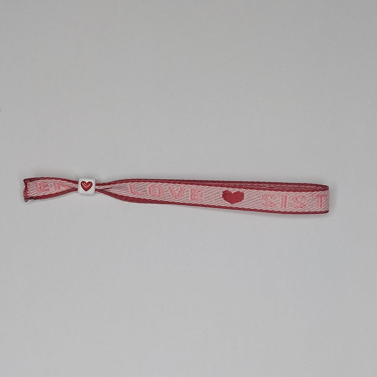 Sister love ribbon strap