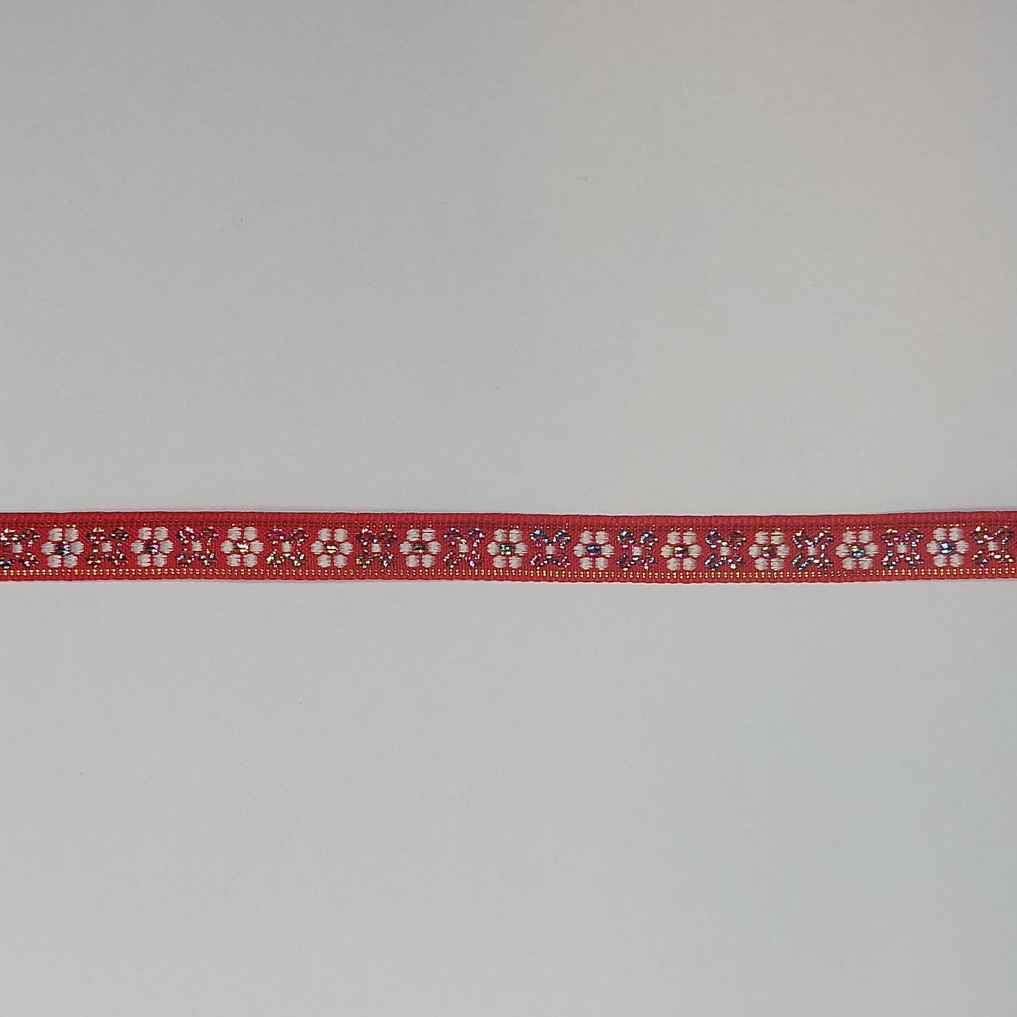 Red flower ribbon strap