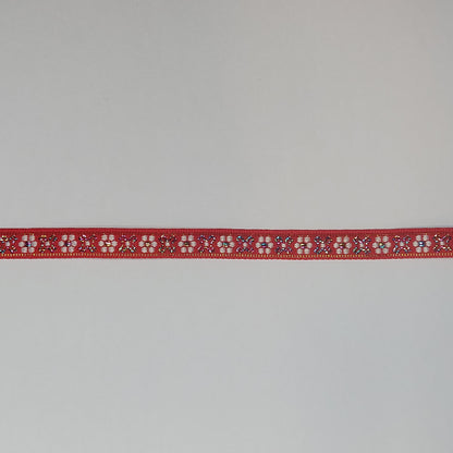 Red flower ribbon strap