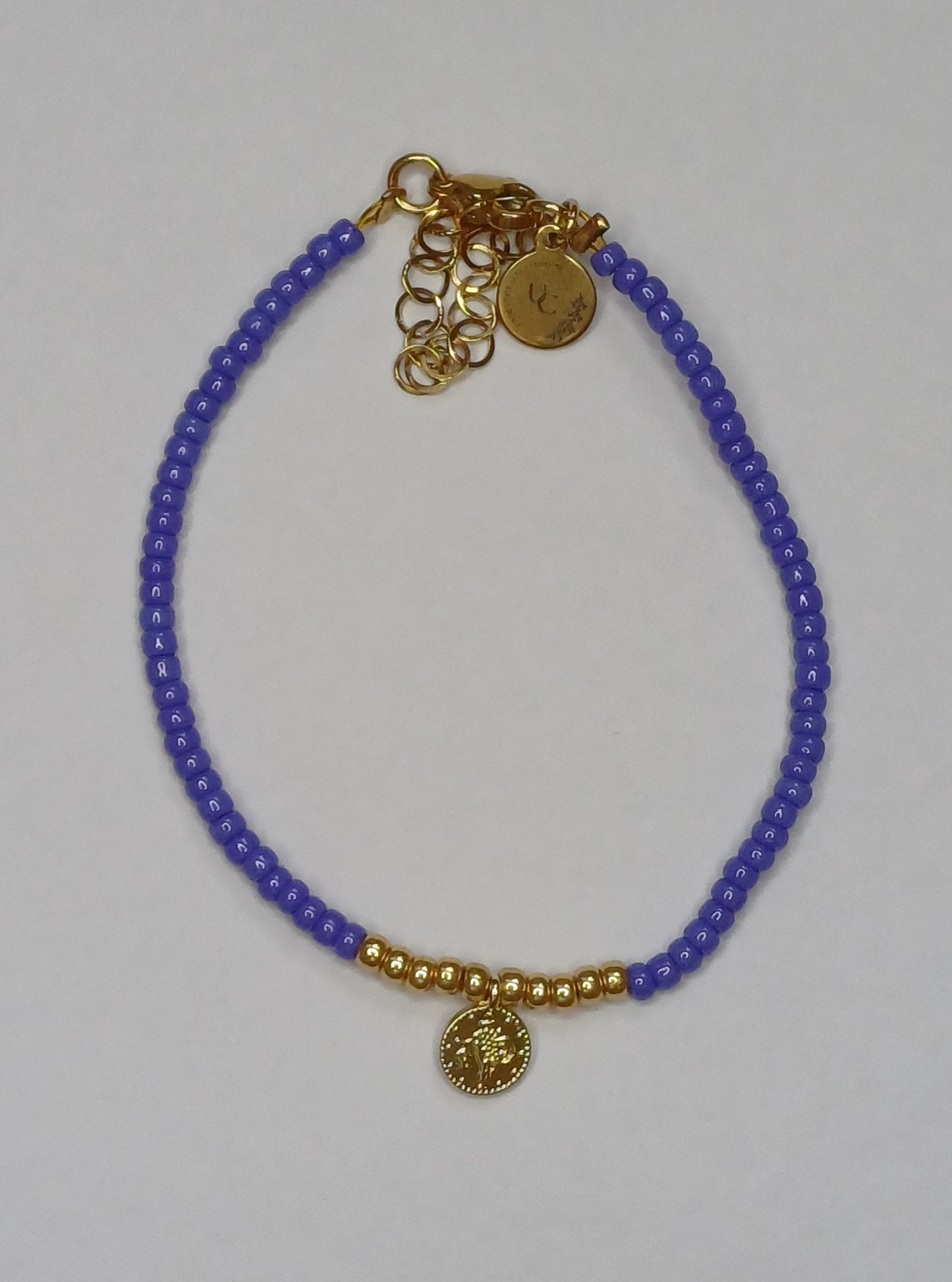 Purple coin armband