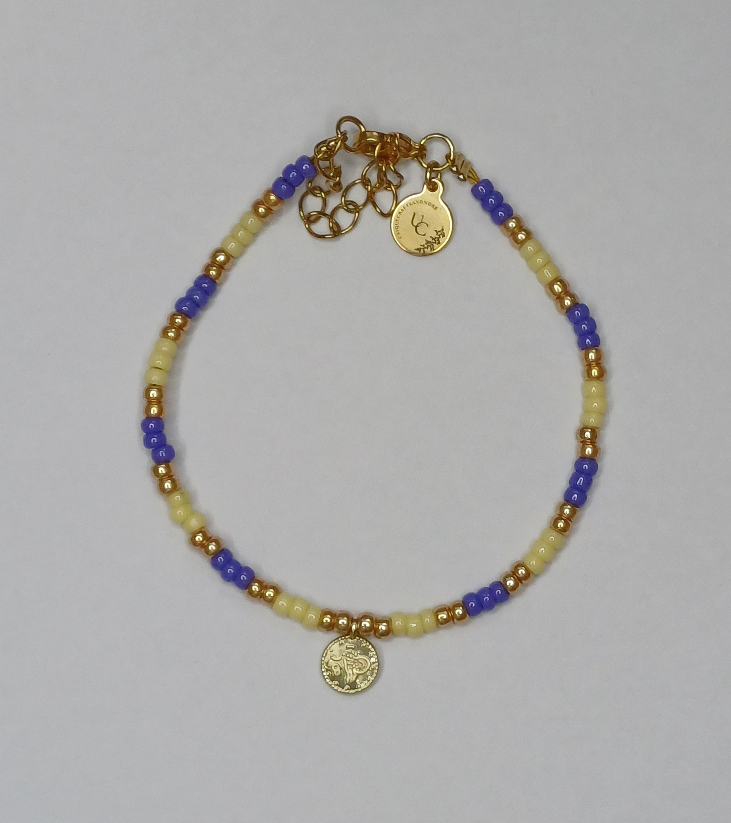 Golden purple bracelet