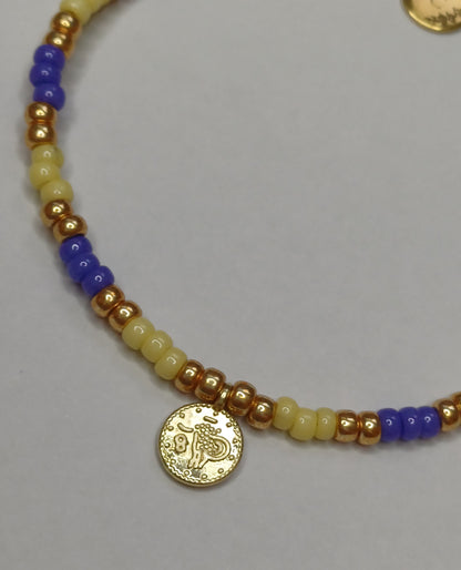 Golden purple bracelet