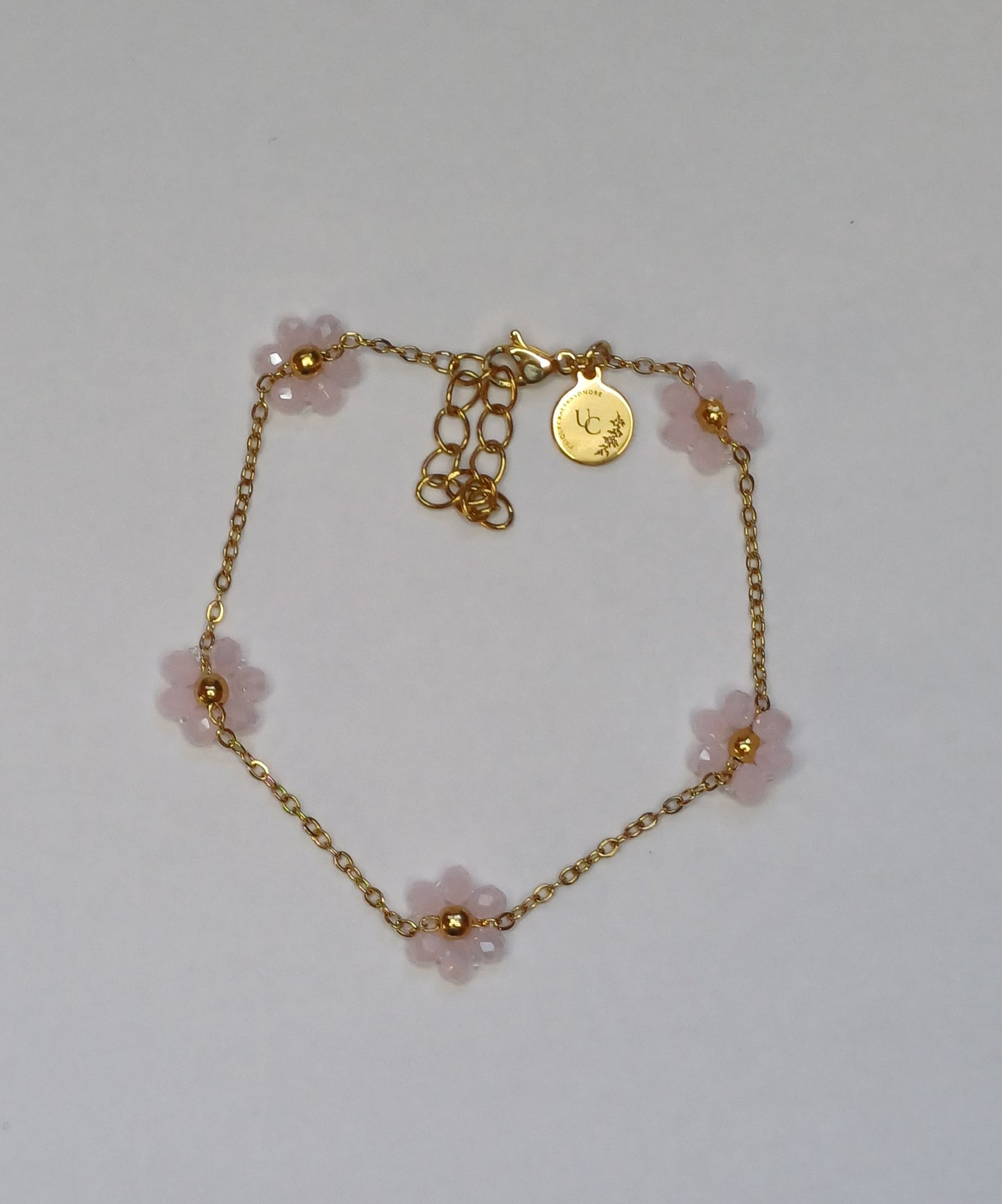 Golden flower rose bracelet