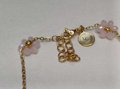 Golden flower rose bracelet