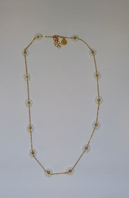 Golden flower mat wit ketting