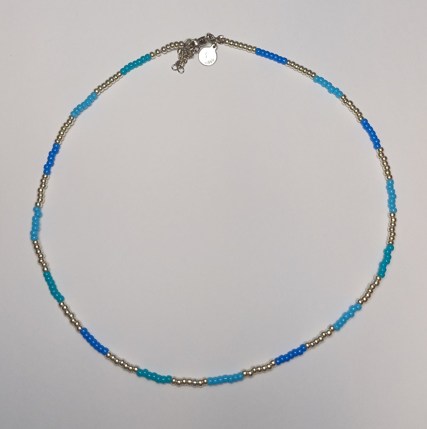 Blue silver necklace