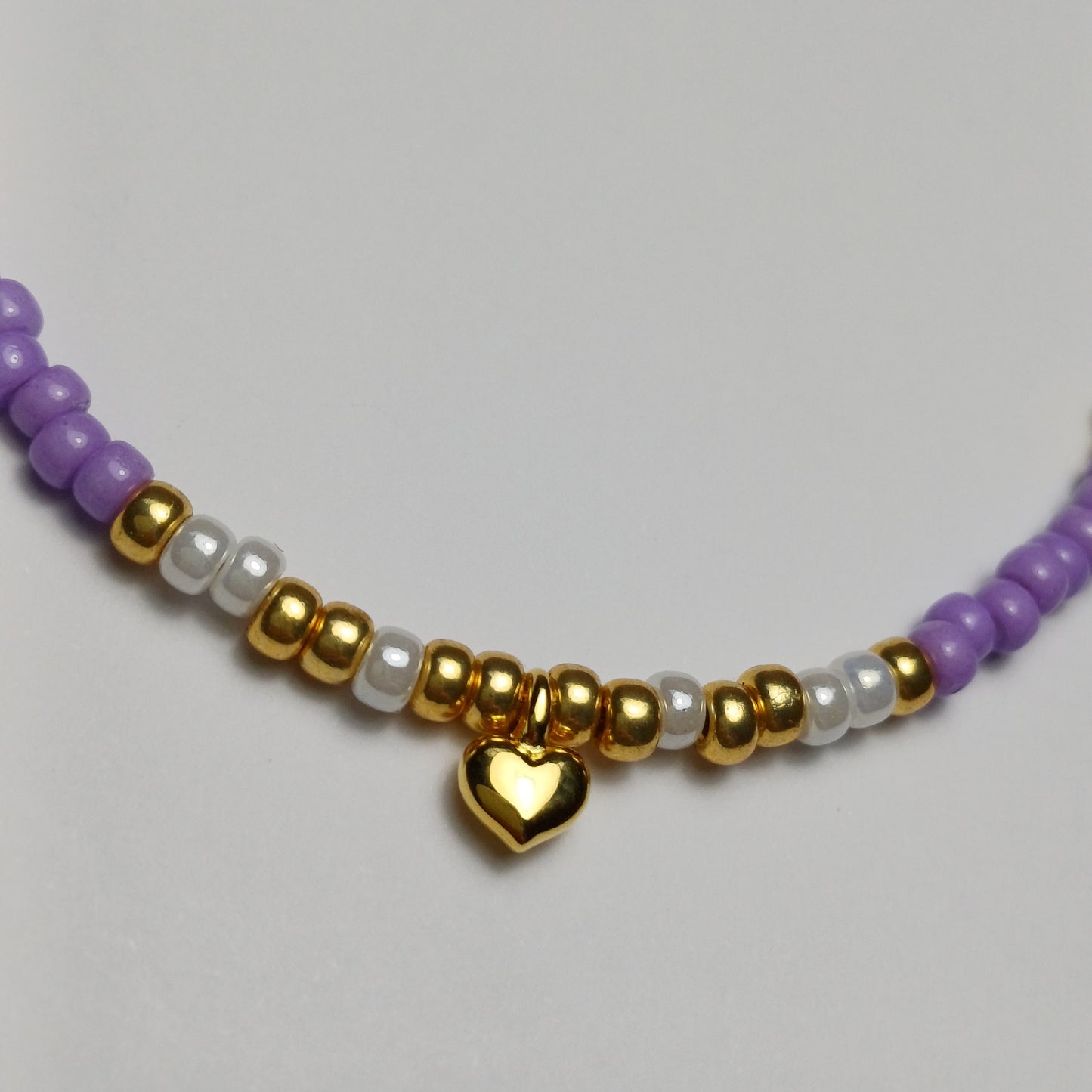 Purple heart bracelet