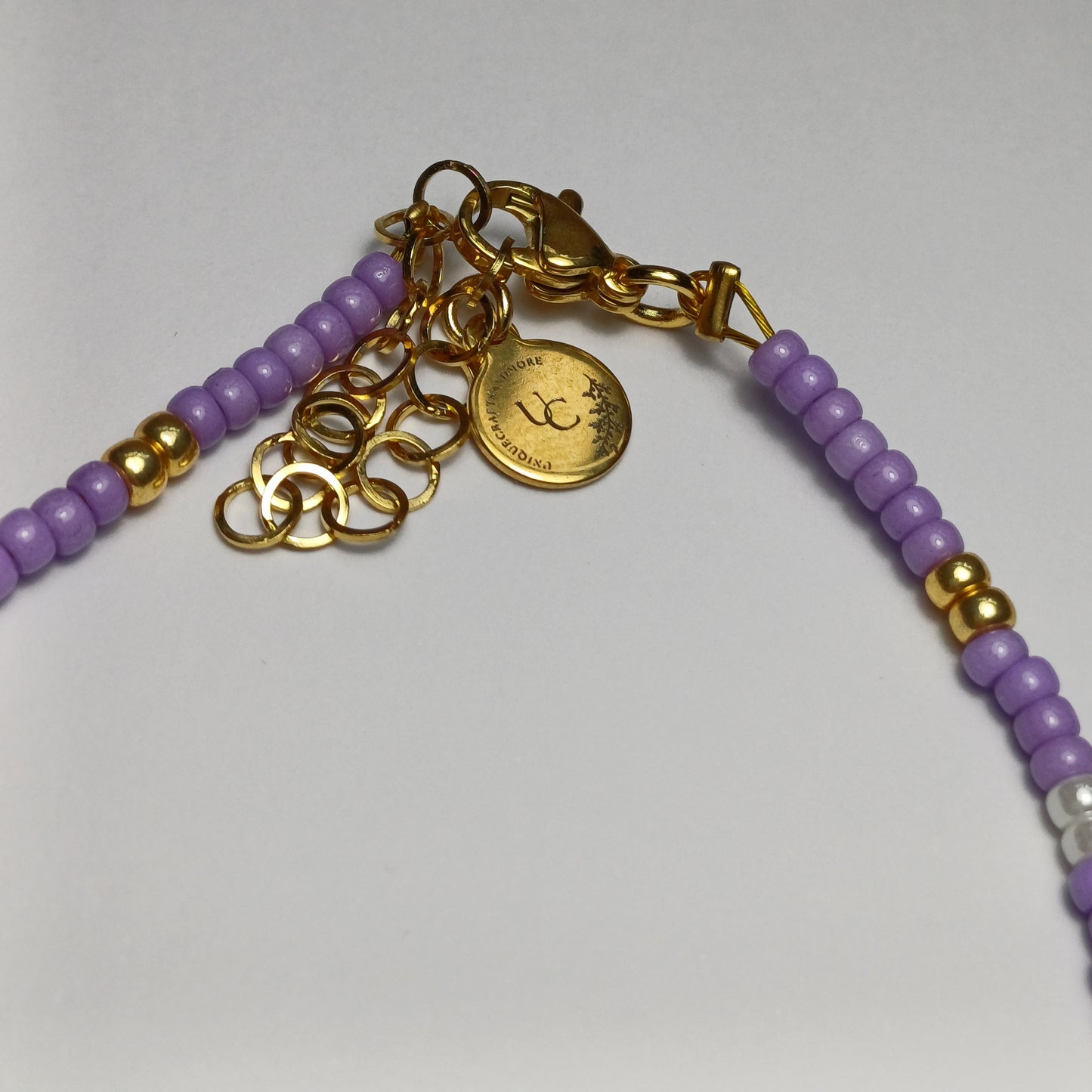 Purple heart bracelet