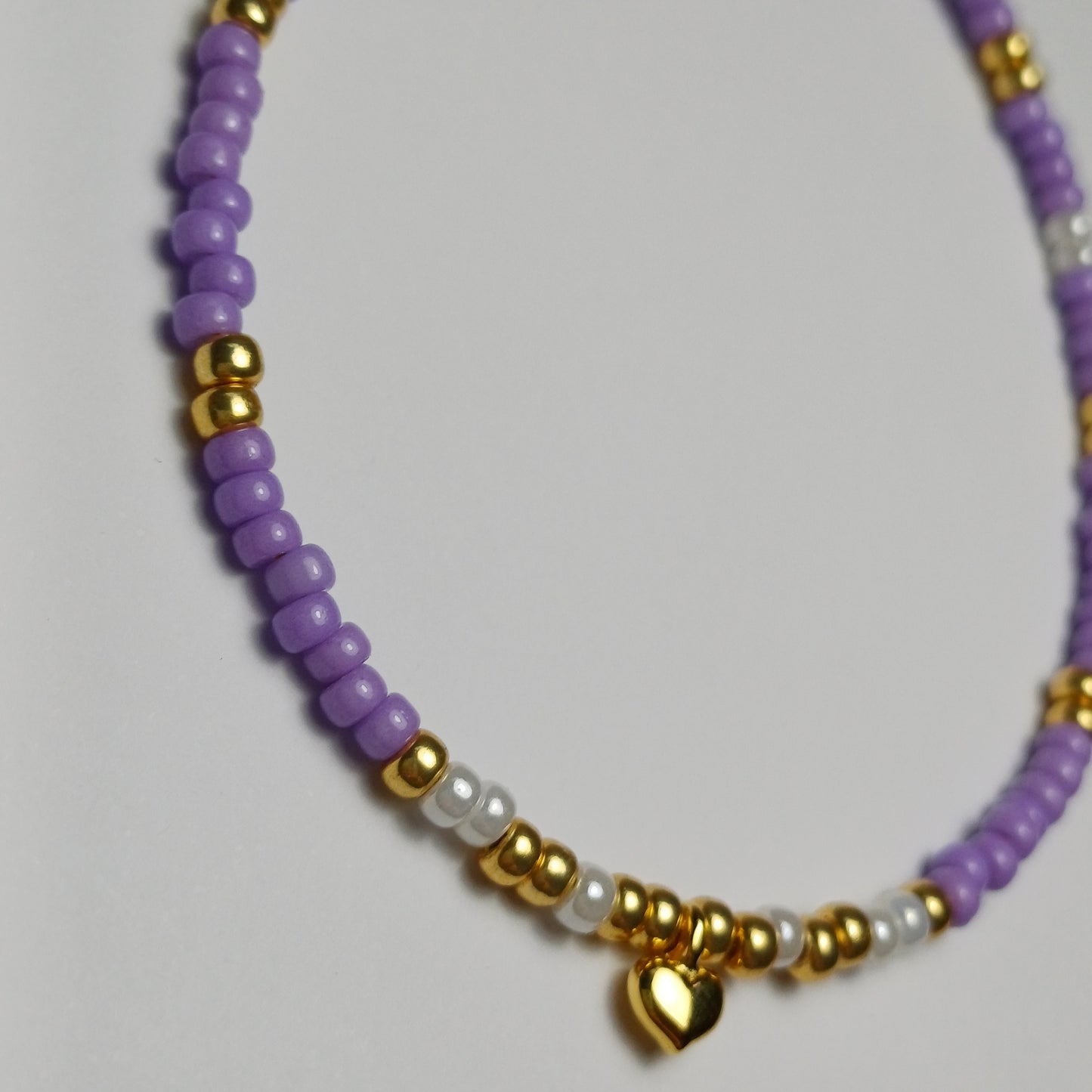 Purple heart bracelet