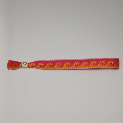 Rose/orange wave ribbon strap