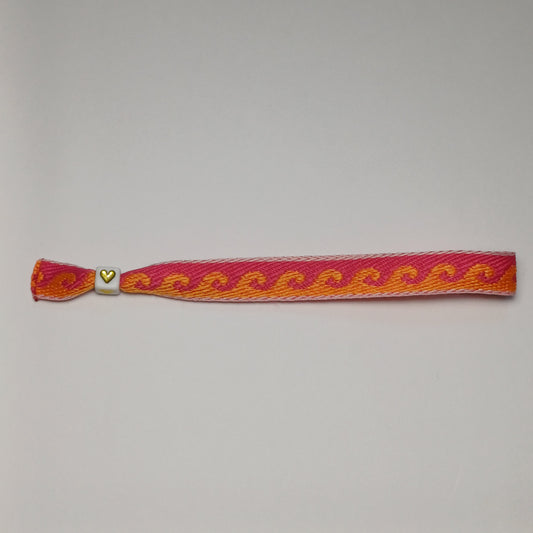 Rose/orange wave ribbon strap