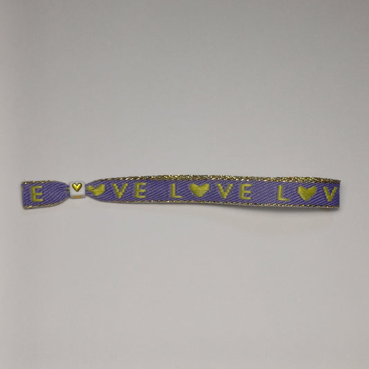 Purple love ribbon strap