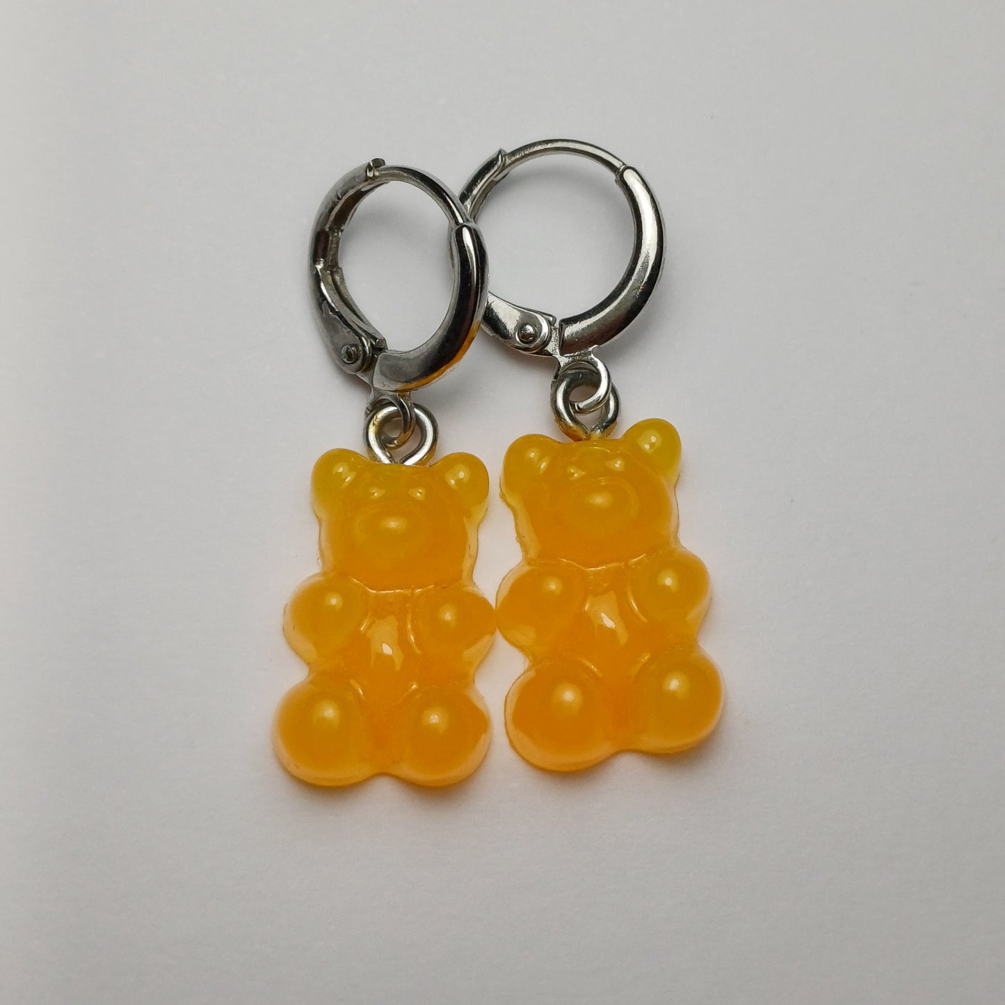 Oranje gummy Bear oorbellen