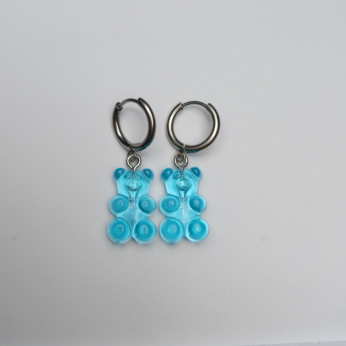 Light blue gummy bear earrings