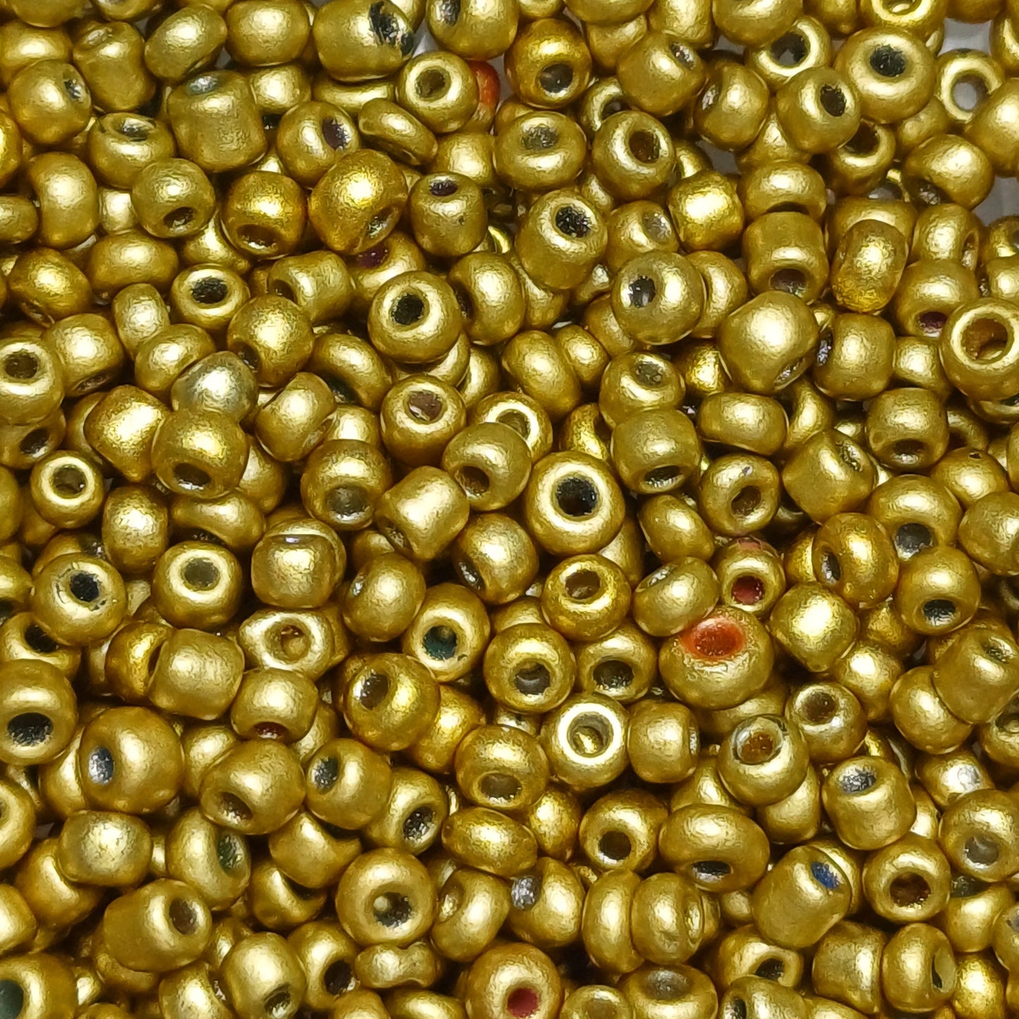 Golden 2mm seed beads