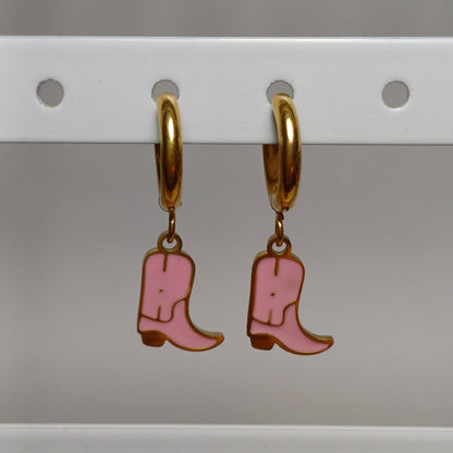 Cowgirl boots earrings