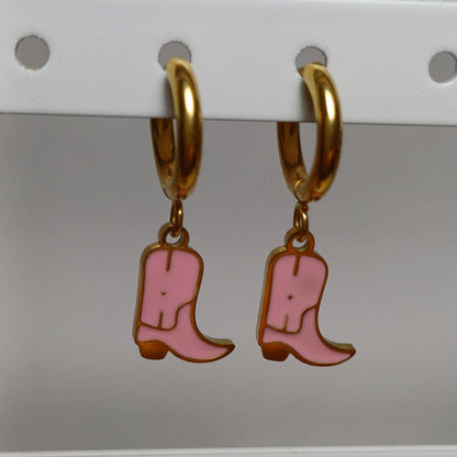 Cowgirl boots earrings