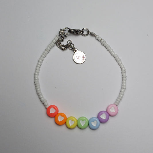 Colorful heart armband