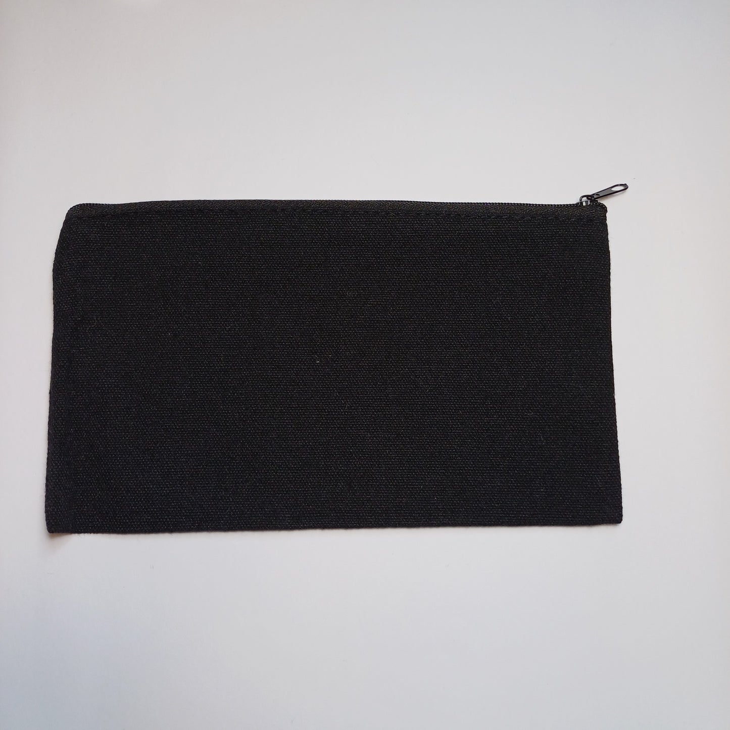 Black custom pencil case with print