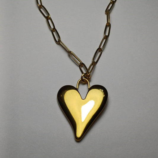 Big heart chain gold