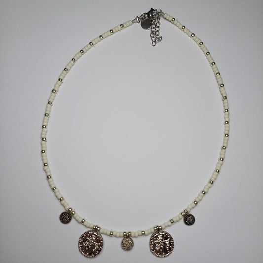 Boho ketting wit