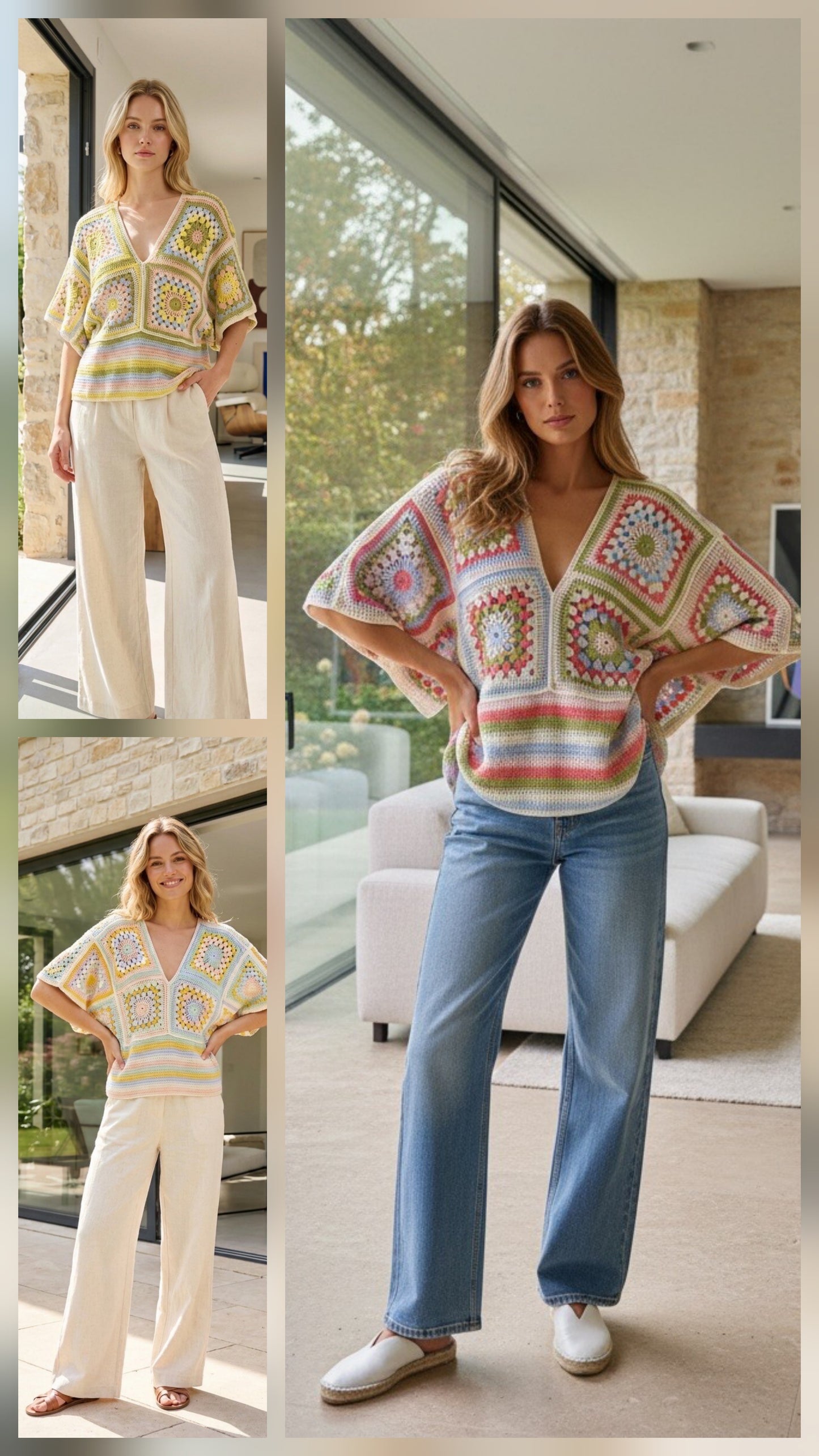 Zomerse Granny Square Top