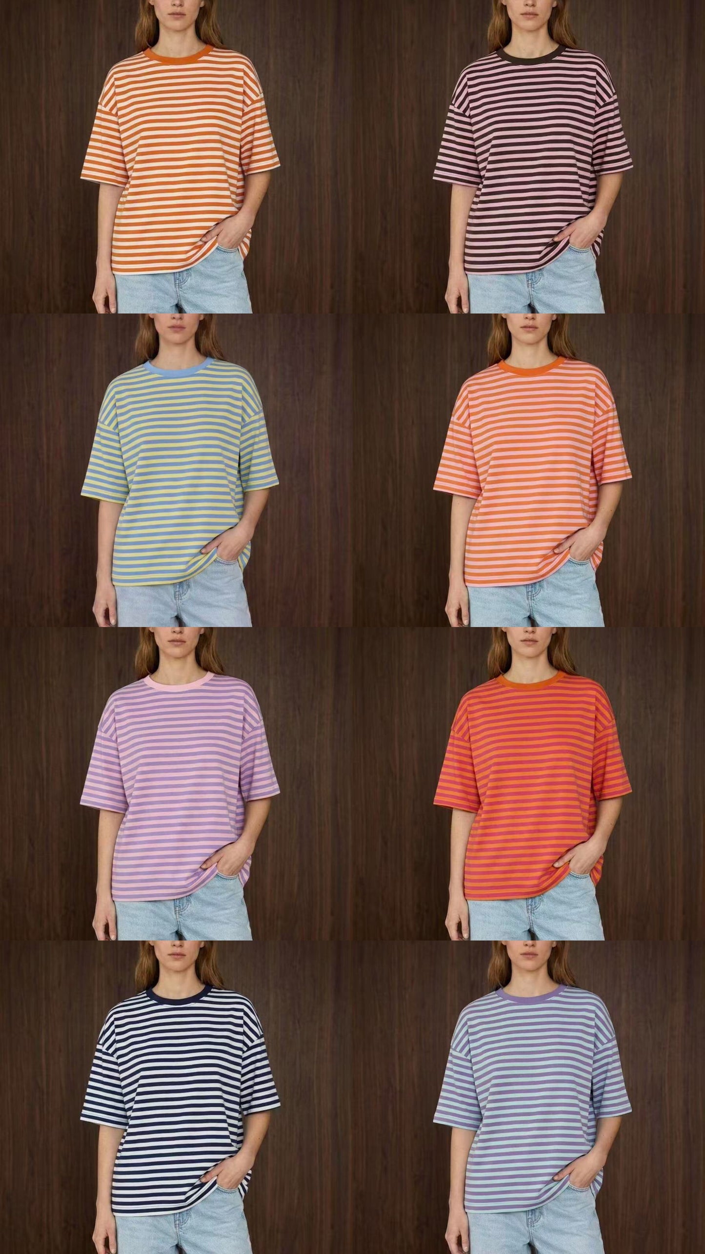 Oversized strepen T-shirt