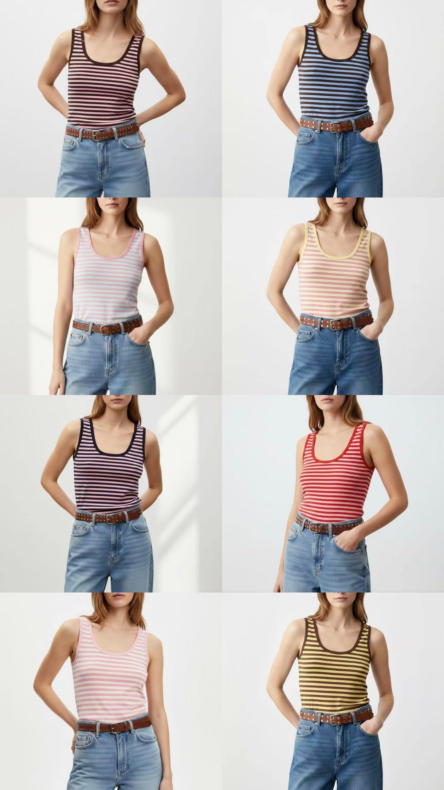 Liv Striped Basic Top