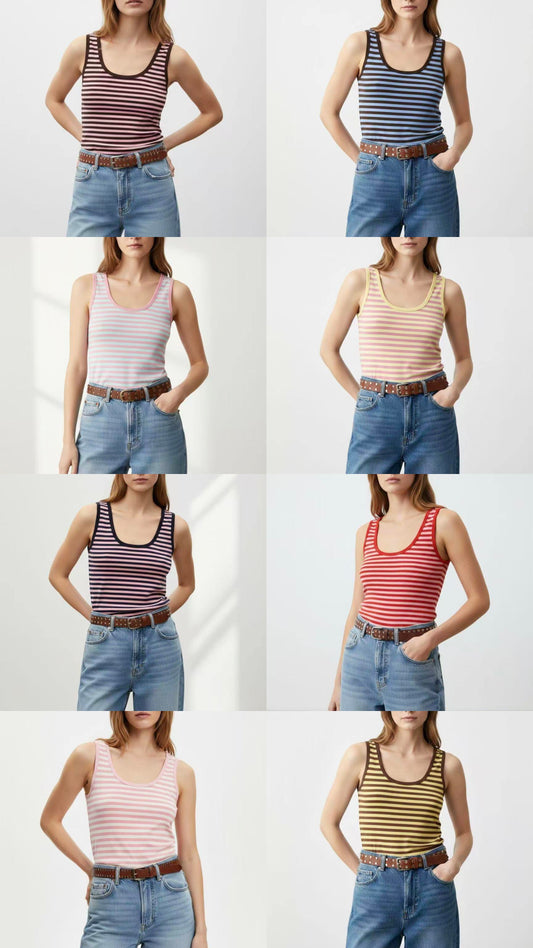 Liv Striped Basic Top