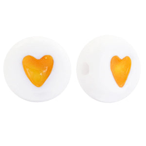 Yellow acrylic hearts