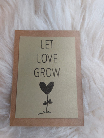 Let love grow kaart