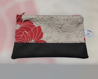 Red flower pouch